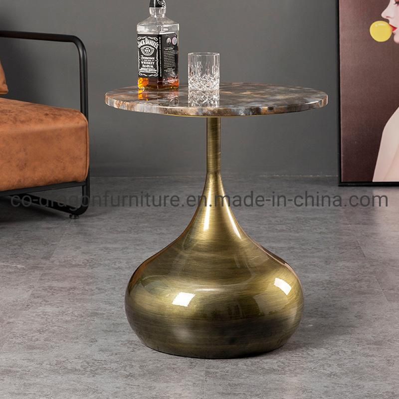 Fashion Gold Steel Side Table with Top for Home Furniture