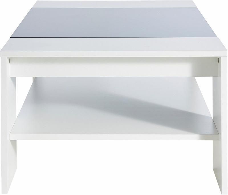 Rectangular Two-Color Wooden Coffee Table with a Base