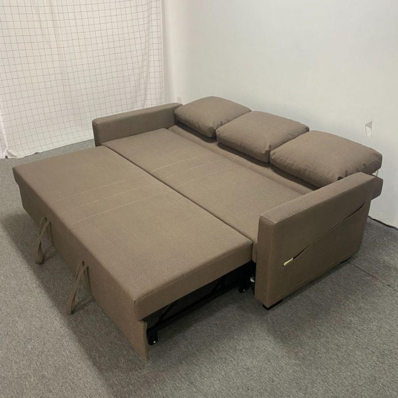 Solid Wood Folding Sofa Bed Small Apartment Apartment Straight Row