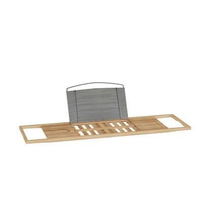 Bamboo Bath Caddy Bamboo Bathtub Tray with Tablet Holder