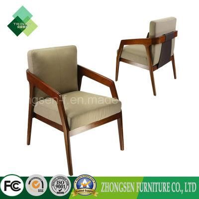 Danish Styel Wooden Armchair Upholstered Chair for Living Room (ZSC-43)