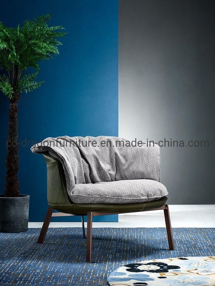 Modern Luxury Steel Legs Fabric Leisure Chair for Home Furniture