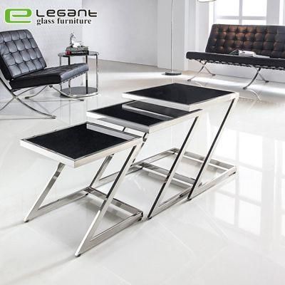 Nest Glass Table, Nest Stainless Steel Coffee Table