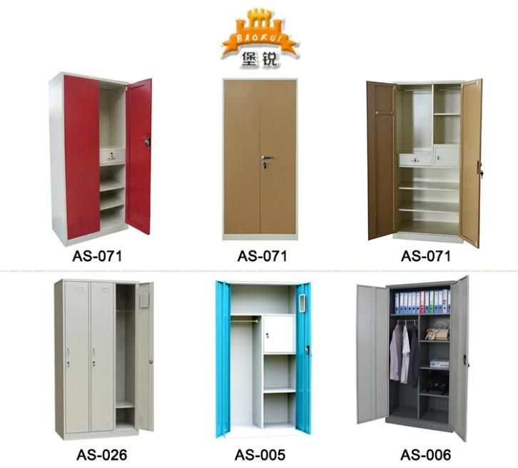 Fas-005 Grey Color Steel Chothes Wardrobe Dressing Locker Metal Cabinet