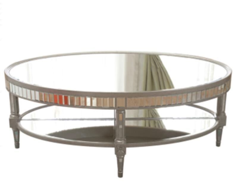 Round Glass Furniture Metal Side Table Glass Coffee Table