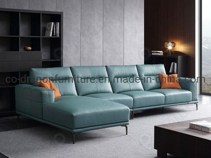 Modern Leather Sofa Set with L Shape for Livingroom Furniture