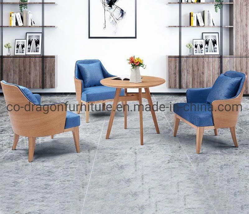 2021 Modern Furniture Wooden Frame Fabric Leisure Dining Coffee Chair