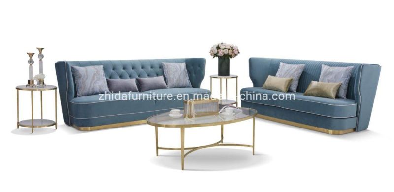 Luxury Classic High Back Fabric Sofa for Living Room Furniture