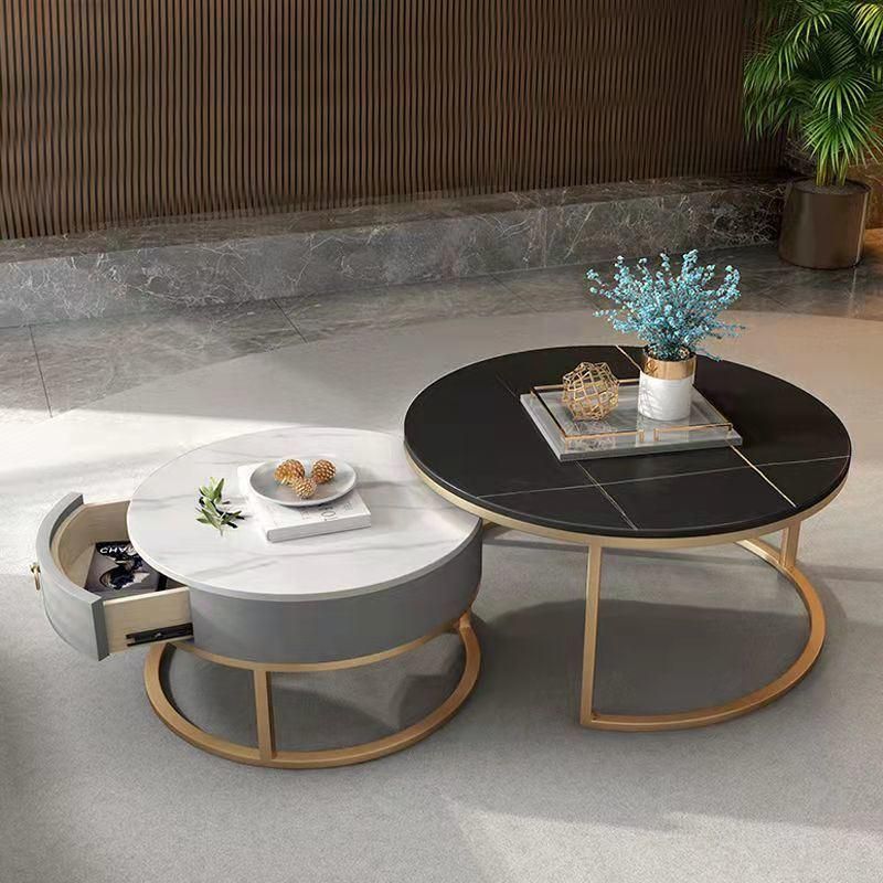 Modern Sintered Stone Round Luxury Coffee Tables