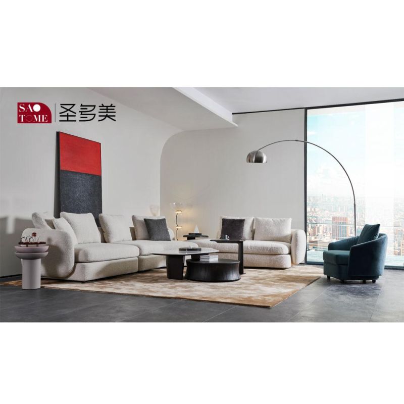 Small Family Living Room Modern Simple Three Person Sofa