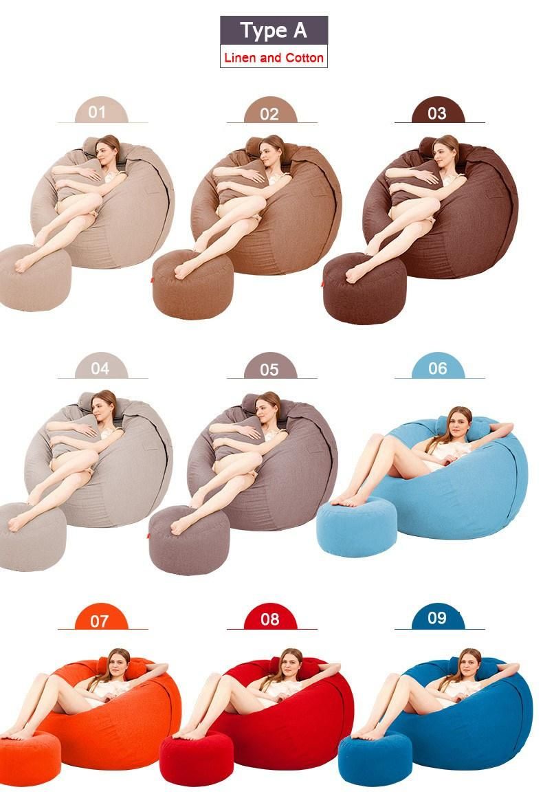 Giant Foam Bean Bag Sofa Cover for Adult Family Children