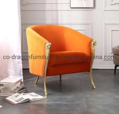 Modern Furniture Luxury Brass Copper Metal Legs Leisure Sofa Chair