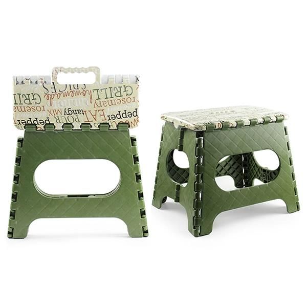 Printed Plastic Home Folding Stool with Customizable Colors