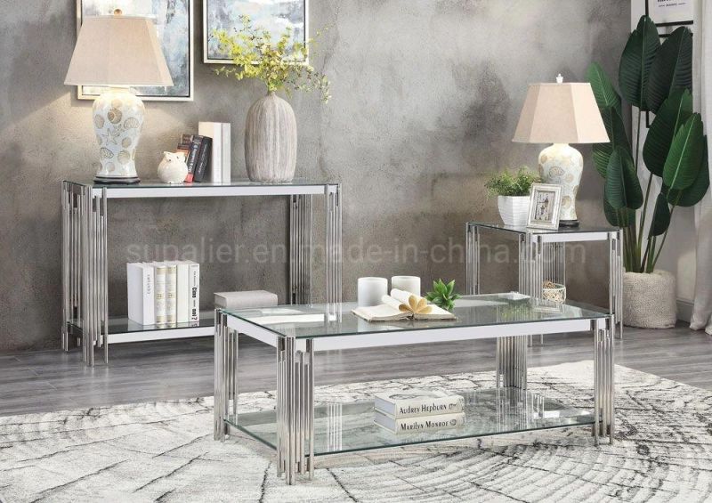 Modern Luxury Design Home Furniture Side Table Glass Coffee Table