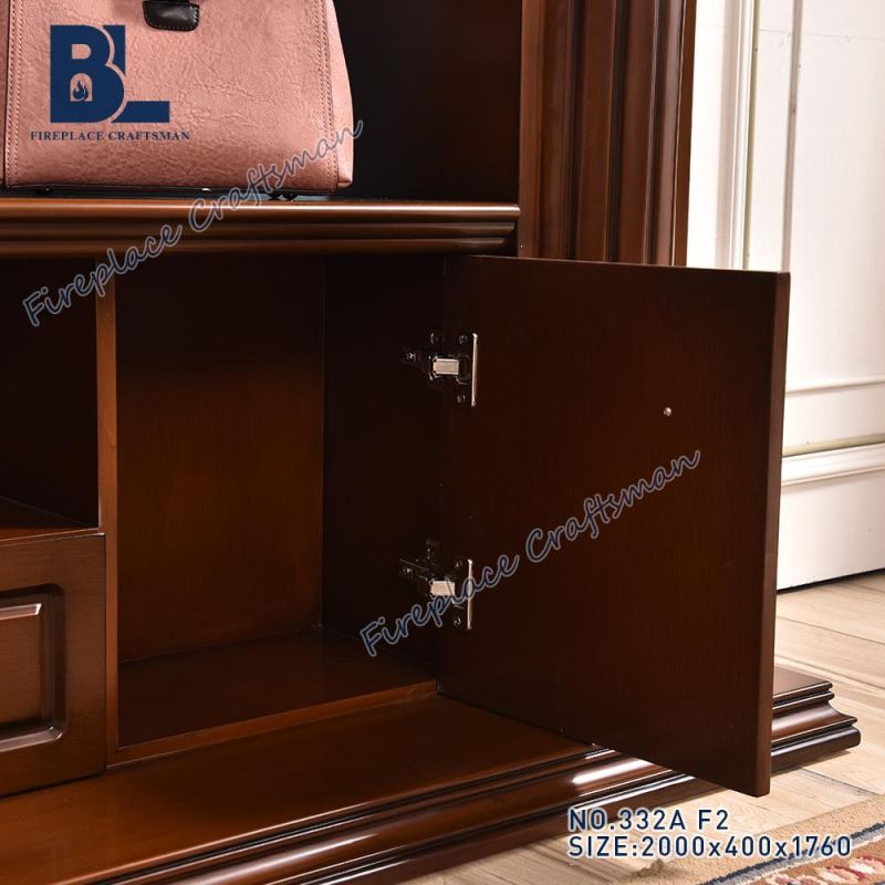 Home Hotel Furniture TV Cabinet Fireplace Mantel Universal with Drawer 332A