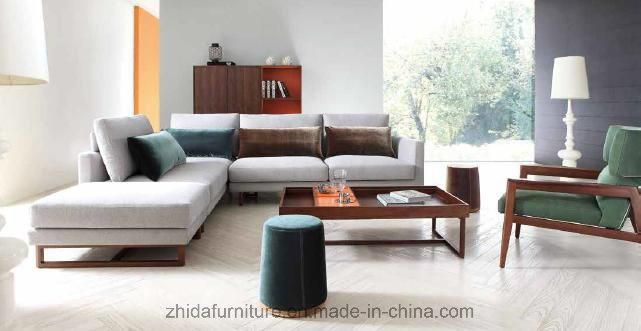 2017 New Design L Shape Modern Fabric Living Room Furniture