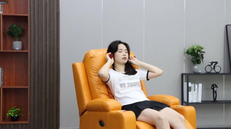 Geeksofa China Anji Manufacturer Living Room Air Leather Relax Leisure Power Electric Recliner Chair with USB Charger