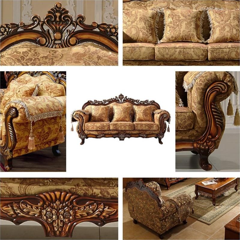 Home Furniture Antique Fabric Sofa in Selective Couch Seats and Sofas Color