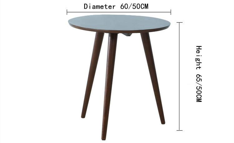 Simple Move Leisure Crutches Solid Wood Round Table