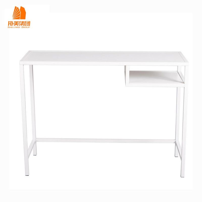 Metal Frame Computer Table Laptop Desk with Storage Cabinet for Home Office