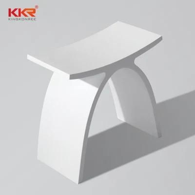 Solid Surface Stone Small Bathroom Step Stool Bench Chair Bathroom Curved Modelling Steam Shower Stool