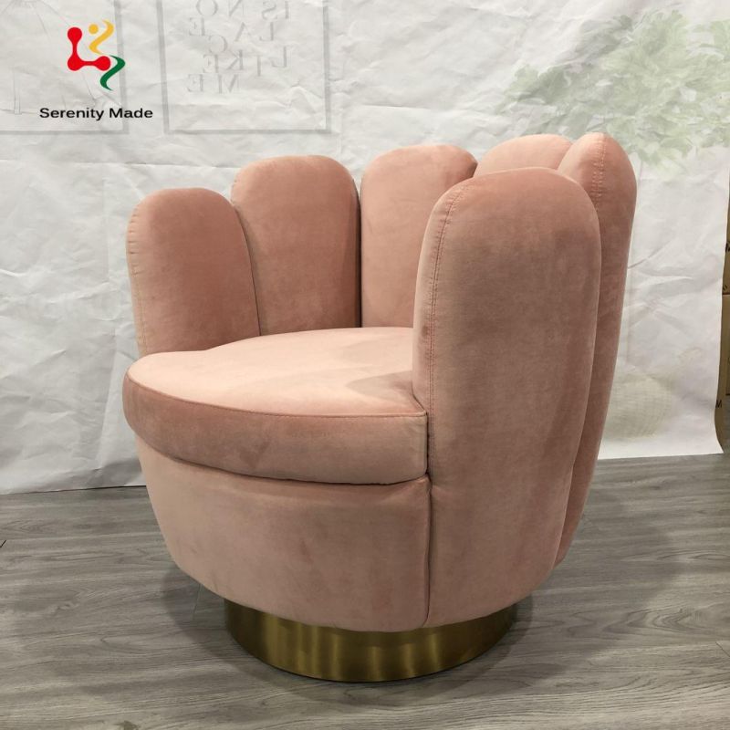 Wholesale Commercial Furniture Customize Fabric Velvet Upholstery Lounge Chair