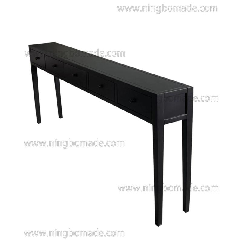 Classic Contemporary Interiors Furniture Black Poplar Wood Console Table