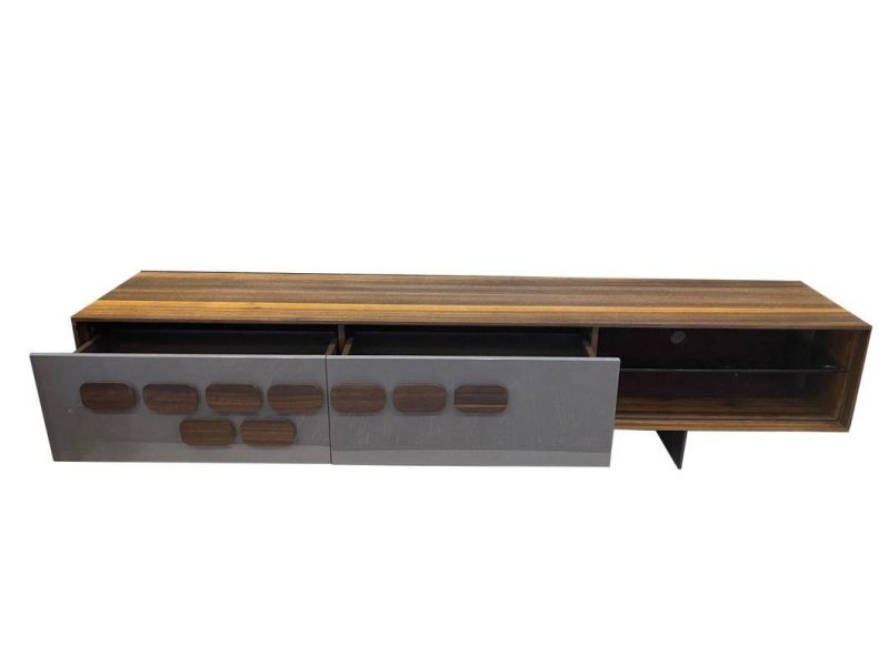 2108 TV Stand /MDF /Eucalyptus Veneer/ Metal Coating Base