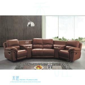 Modern Leather Recliner Sofa for Home Theater (DW-6014S)