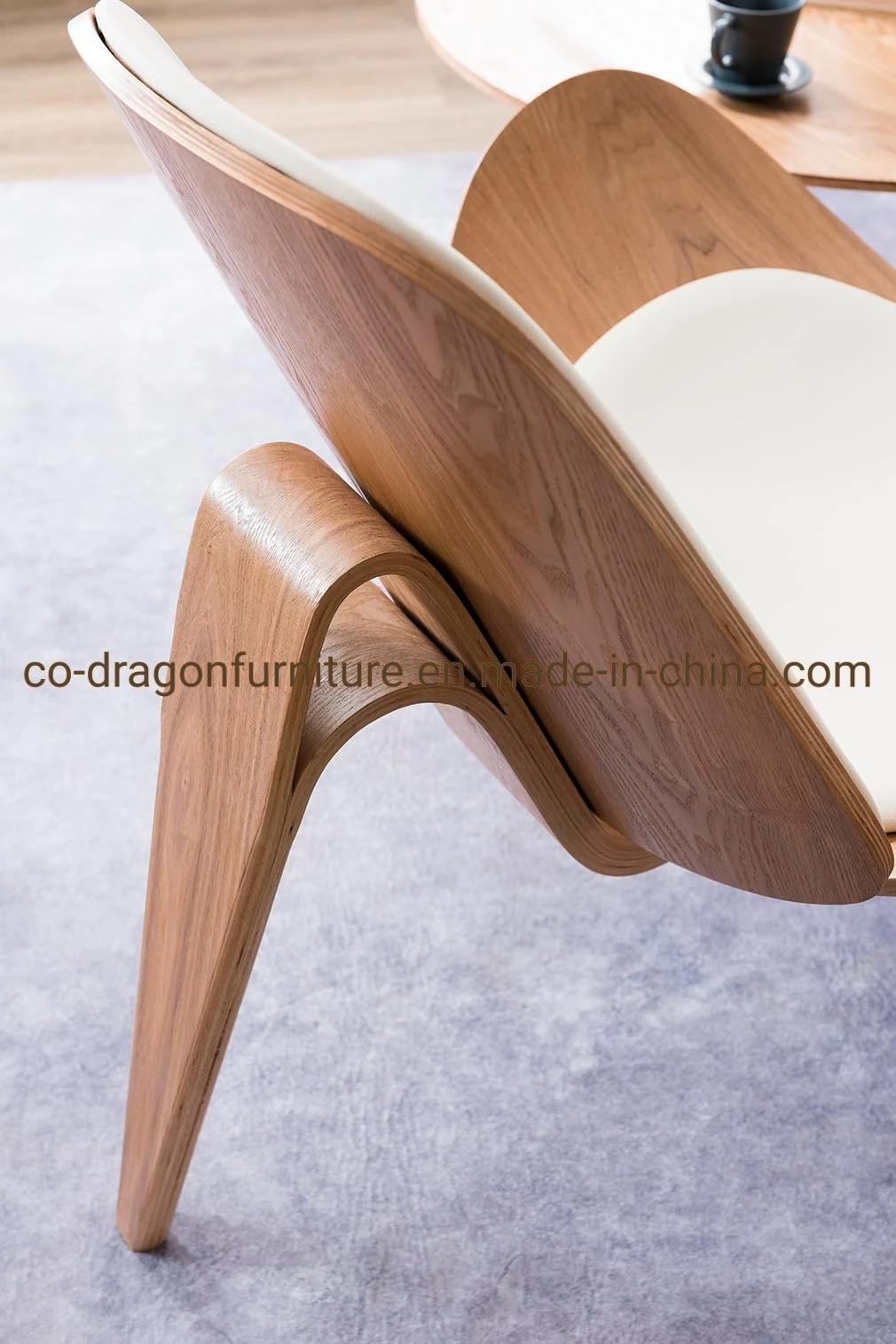 China Wholesale Livingroom Furniture Bent Wood Leisure Chair with Leather