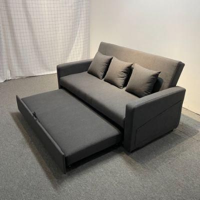 Foldable Day-Bed Fabric Small Apartment Double-Three-Person Sofa Bed