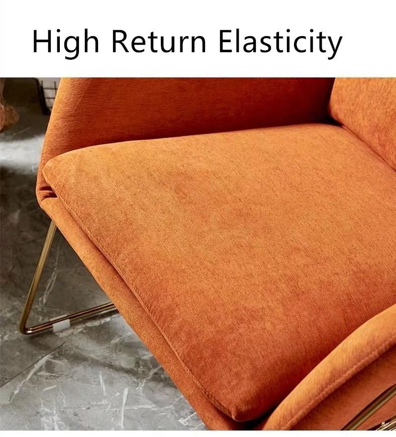 Metal Leg Coffee Leisure Dining Fabric Furniture Living Room Chair