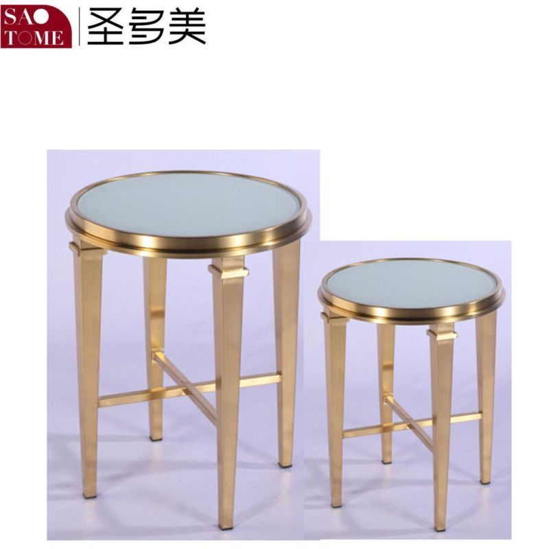 Modern Simple Living Room Bedroom Furniture Stainless Steel Round Nest Table