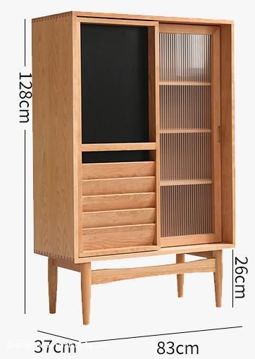 Solid Beech Wood Bookcase, Locker, Children′s Toy Cabinet