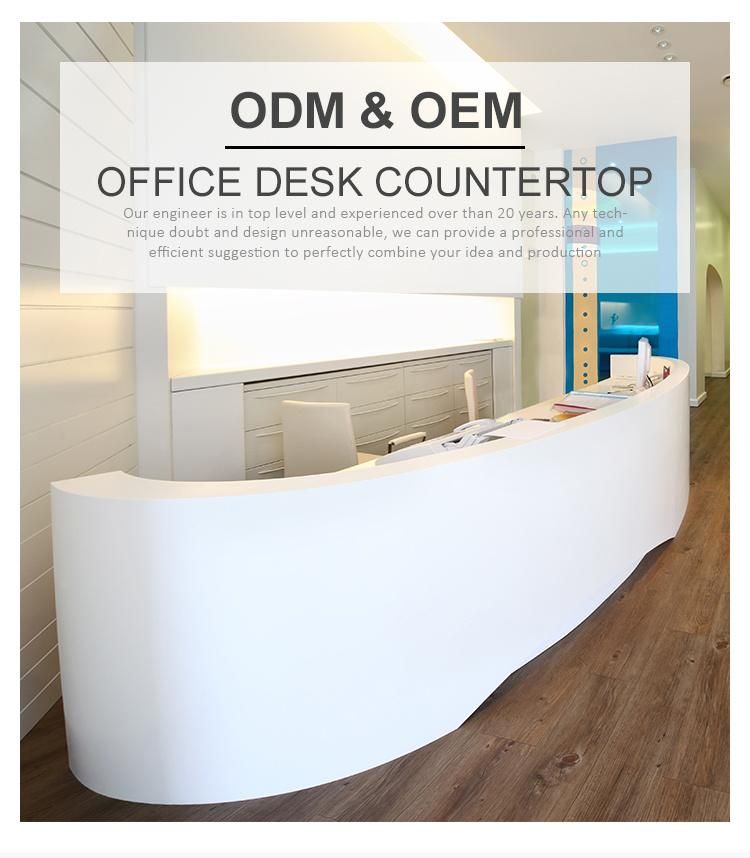 Customozed Solid Surface Reception Counter Desk