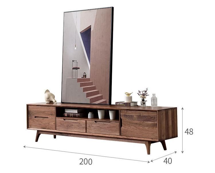 Wholesale USA Country Style Solid Walnut Wood Furniture TV Stand Cabinet Living Room Furniture Wooden TV Cabinet Hotel Villa Apartment Bedroom TV Stands Cabinet