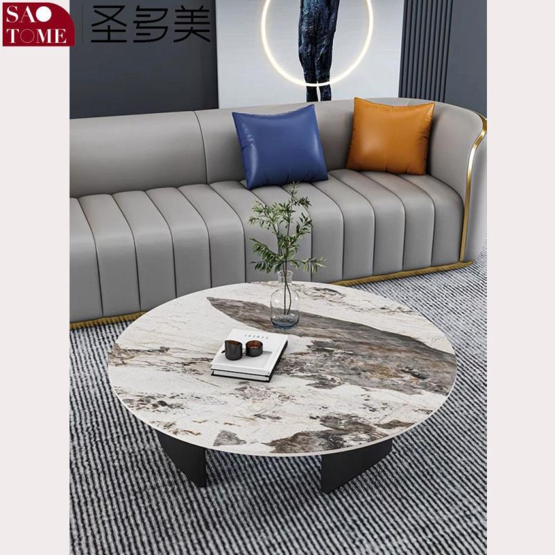 Modern Popular Living Room Furniture D-Shaped Foot Tea Table