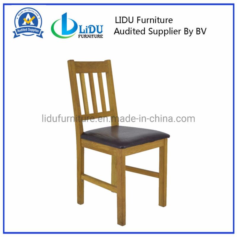 Solid Wood Frame Leather Seat Chair Dining Chair/Professional Wooden Chair Occasional Chair