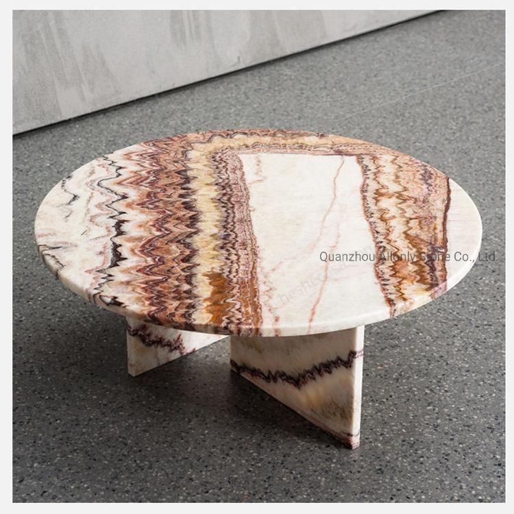 Luxury Home Furniture Design Natural Onyx Side Coffee Tables