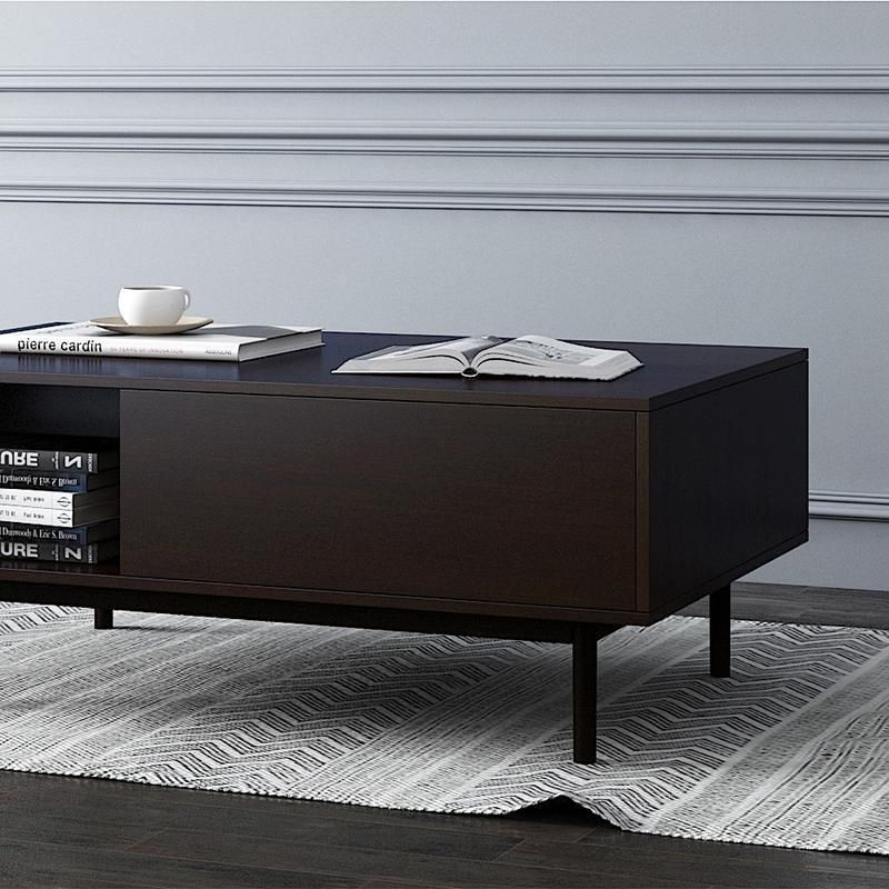 Hot Sale Modern Solid Wood Veneer Coffee Table Side Table Living Room Furniture