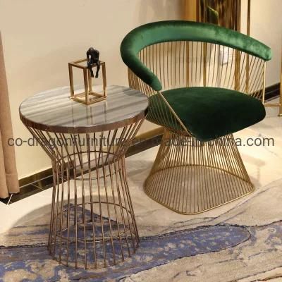 Hot Selling Home Furniture Modern Velvet Stainless Steel Dining Chair