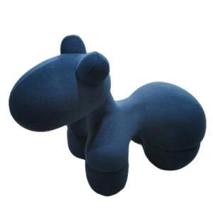 Creative Fiberglass Puppy Stool Child Wood Wholesale Animal Chair Shape Leisure Chair Kids Toys Dog Shape Chair