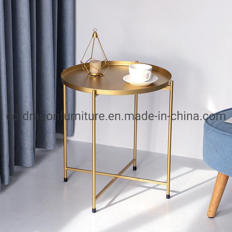 Home Furniture Metal Gold Stainless Steel Side Coffee Round Table