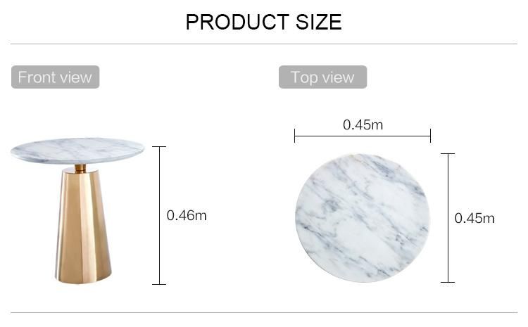 Linsy Modern Round Design White Marble Center Table Rbg1j