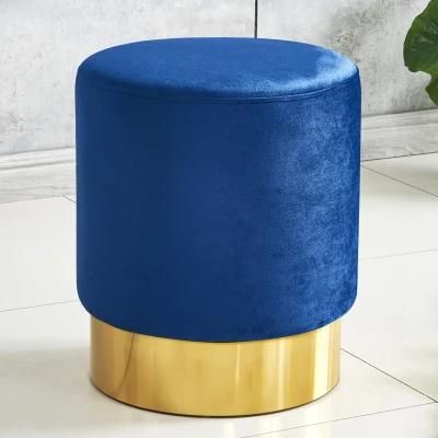 Multifunctional Small Seat Customized Logo Pouf Living Fabric Packing Room Seat Modern Furniture Footstool for Living Room Leisure