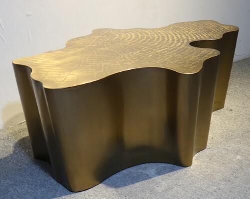 Metal Coffee Table in Bronze Finish with Customized Size Available