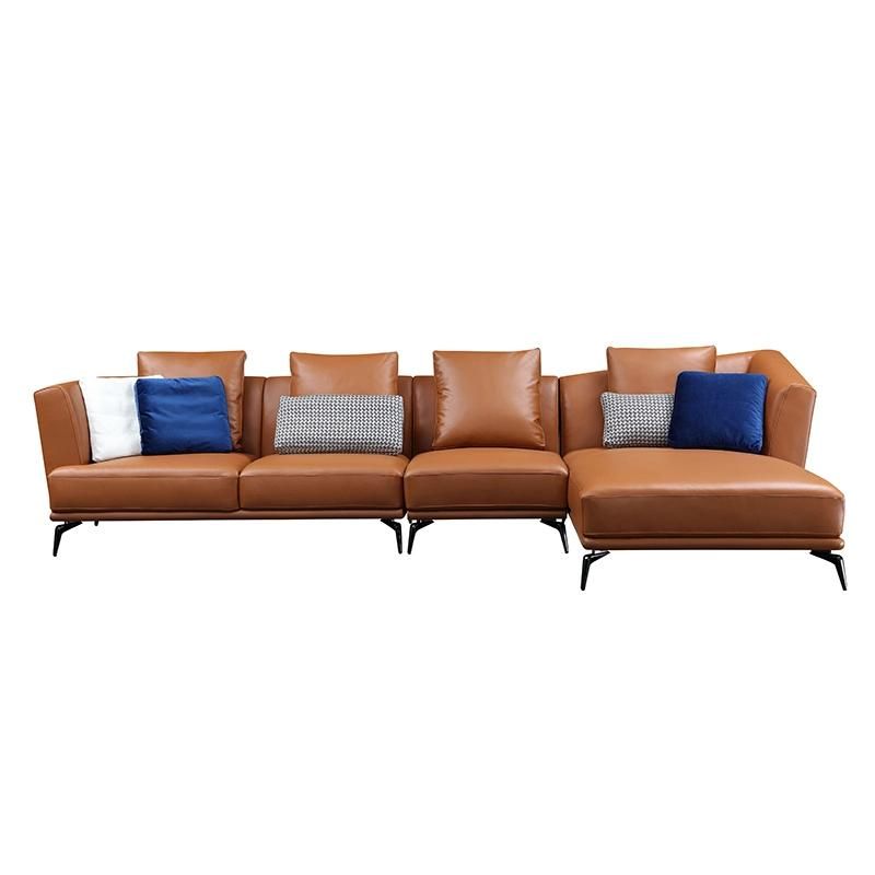 Living Room Furniture Italian Modern Design Genuine Leather or Fabric Sectional Sofa