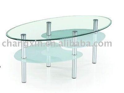 Factory Direct Sales Ellipse Glass Coffee Table