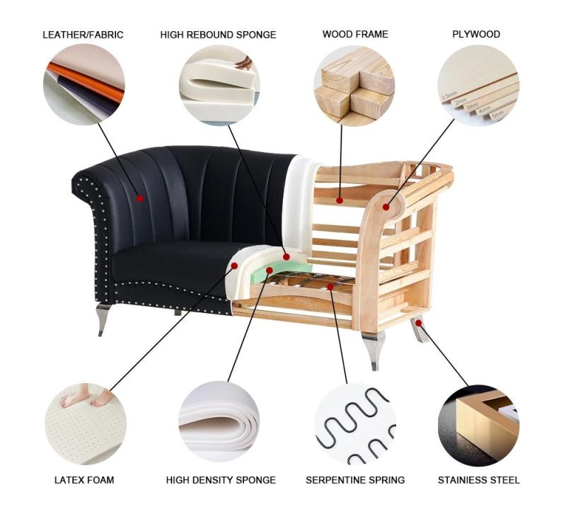 High End Customized Modern Luxury Fabric Home Living Room Sofa Set