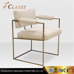 Classic Metal Upholstered Arm Chair Luxury Living Room Furniture